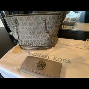 Michael Kors purse and wallet
